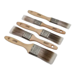 Wooden Handle Paint Brush Set 5pc [SPBS5W]