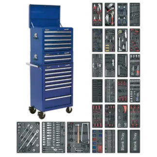 Superline PRO® Tool Chest Combination 14 Drawer with 1179pc Tool Kit - Blue [SPTCCOMBO1]