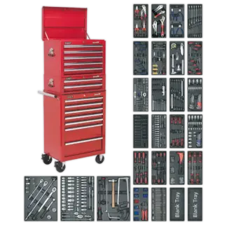 Superline PRO® Tool Chest Combination 14 Drawer with 1179pc Tool Kit - Red [SPTCOMBO1]