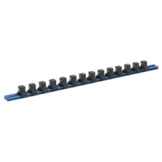 Premier Aluminium Socket Retaining Rail with 14 Clips 1/2"Sq Drive [SR1214]
