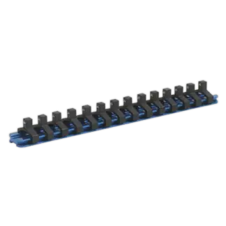 Premier Aluminium Socket Retaining Rail with 14 Clips 1/4"Sq Drive [SR1414]
