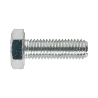 8.8 Zinc Plated HT Setscrew M10 x 30mm, DIN 933 - Pack of 25 [SS1030]