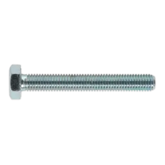 8.8 Zinc Plated HT Setscrew M10 x 75mm, DIN 933 - Pack of 25 [SS1075]