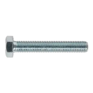 8.8 Zinc Plated HT Setscrew M12 x 75mm, DIN 933 - Pack of 10 [SS1275]