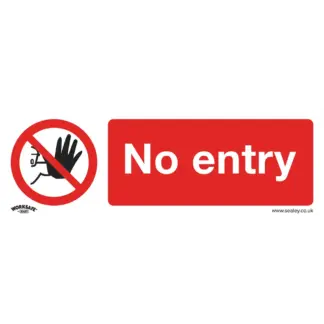 Worksafe® No Entry Safety Sign - Rigid Plastic [SS14P1]
