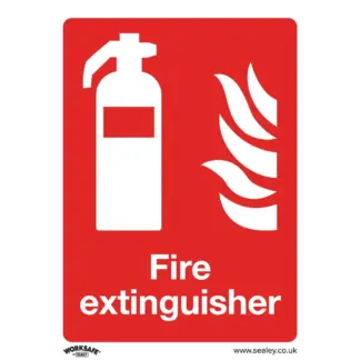 Worksafe® Fire Extinguisher Safety Sign - Self-Adhesive Vinyl [SS15V1]