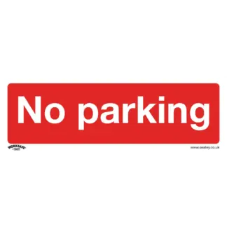 Worksafe® No Parking Safety Sign, Rigid Plastic - Pack of 10 [SS16P10]