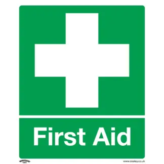 Worksafe® First Aid Safety Sign - Self-Adhesive Vinyl [SS26V1]