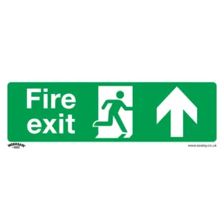 Worksafe® Fire Exit (Up) Safety Sign - Rigid Plastic [SS28P1]