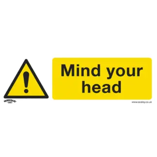Worksafe® Mind Your Head Safety Sign - Self-Adhesive Vinyl [SS39V1]