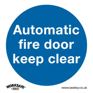 Worksafe® Automatic Fire Door Keep Clear Safety Sign - Rigid Plastic [SS3P1]