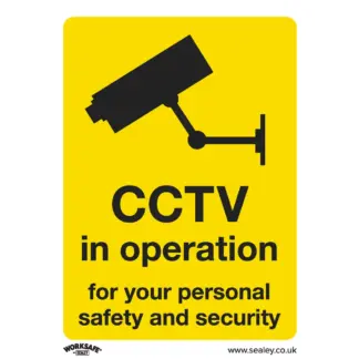 Worksafe® CCTV Safety Sign - Self-Adhesive Vinyl [SS40V1]