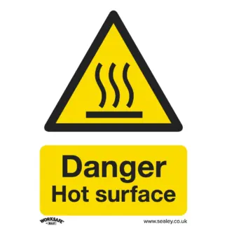 Worksafe® Danger Hot Surface Safety Sign - Self-Adhesive Vinyl [SS42V1]