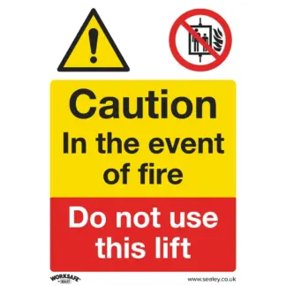 Worksafe® Caution Do Not Use Lift Safety Sign, Rigid Plastic - Pack of 10 [SS43P10]