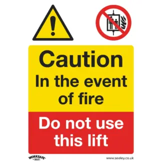 Worksafe® Caution Do Not Use Lift Safety Sign - Self-Adhesive Vinyl [SS43V1]
