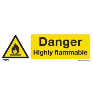Worksafe® Danger Highly Flammable Safety Sign - Rigid Plastic [SS45P1]