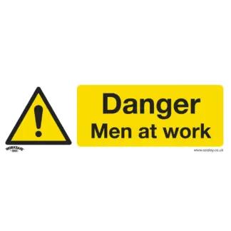 Worksafe® Danger Men At Work Safety Sign - Self-Adhesive Vinyl [SS46V1]