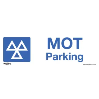 Worksafe® MOT Parking Safety Sign, Self-Adhesive Vinyl - Pack of 10 [SS49V10]