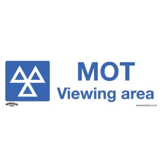Worksafe® MOT Viewing Area Safety Sign - Rigid Plastic [SS50P1]