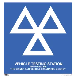 Worksafe® MOT Testing Station Safety Sign - Aluminium Composite [SS51A1]