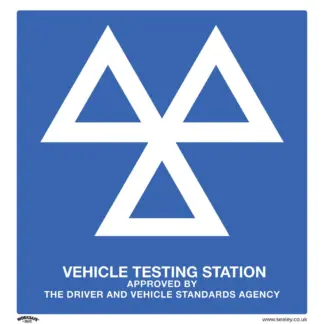 Worksafe® MOT Testing Station Safety Sign, Rigid Plastic - Pack of 10 [SS51P10]