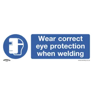 Worksafe® Wear Eye Protection When Welding Safety Sign - Rigid Plastic [SS54P1]