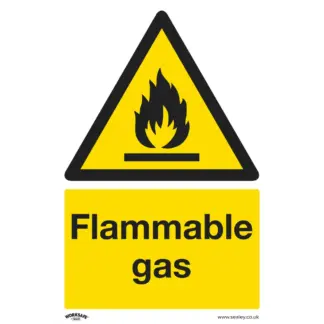 Worksafe® Flammable Gas Safety Sign - Self-Adhesive Vinyl [SS59V1]