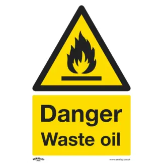 Worksafe® Danger Waste Oil Safety Sign - Rigid Plastic [SS60P1]