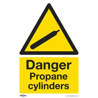 Worksafe® Danger Propane Cylinders Safety Sign - Self-Adhesive Vinyl [SS62V10]