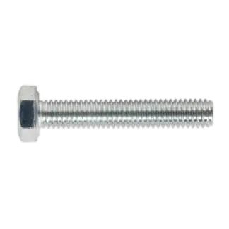 8.8 Zinc Plated HT Setscrew M6 x 35mm, DIN 933 - Pack of 50 [SS635]