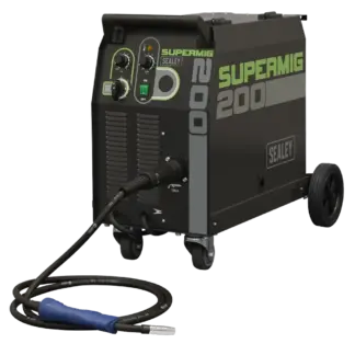 Professional Gas/Gasless MIG Welder with Binzel® Euro Torch 200A 230V [SUPERMIG200]