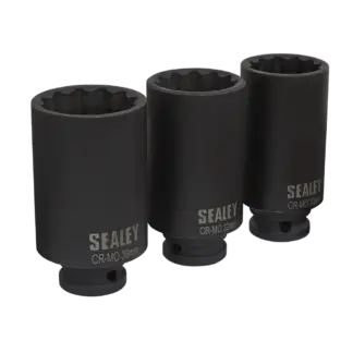 Impact Hub Nut Socket Set 1/2"Sq Drive 12-Point 3pc [SX051]
