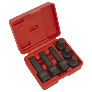 Impact Spline Socket Bit Set 1/2"Sq Drive 6pc [SX052]