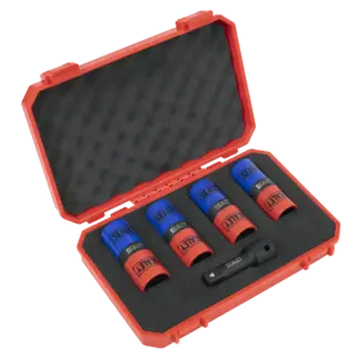 Double Ended Alloy Wheel Impact Socket Set 1/2"Sq Drive 5pc [SX1820S]