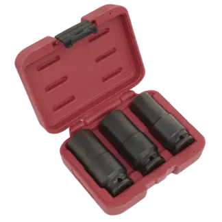 Deep-Weighted Impact Socket Set 1/2"Sq Drive 3pc [SX319]