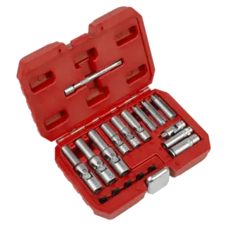Glow Plug Socket Set 18pc 1/4"Sq & 3/8"Sq Drive [SX4031]