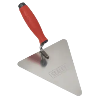 Stainless Steel Triangular Brick Trowel with Rubber Handle 180mm [T1205]