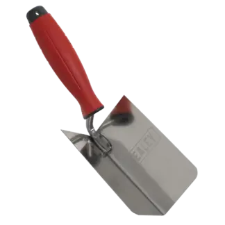 Stainless Steel Internal Corner Trowel with Rubber Handle 120 x 60mm [T1802]