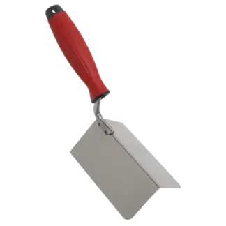Stainless Steel External Corner Trowel with Rubber Handle 120 x 60mm [T1803]