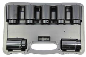 Franklin 7 pce 6 pt Deep Impact Socket Set 1/2" dr