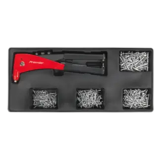 Premier Riveter & Assorted Rivet Set with Tool Tray 400pc [TBT15]