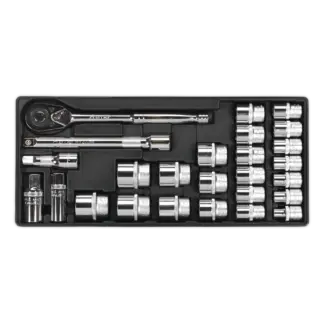 Premier Socket Set with Tool Tray 1/2"Sq Drive 26pc [TBT21]