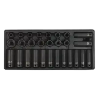 Premier Impact Socket Set with Tool Tray 1/2"Sq Drive 28pc [TBT24]