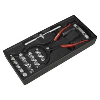 Premier Oil Filter Wrench, Pliers & Drain Key Set with Tool Tray 21pc [TBT28]