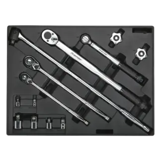 Premier Ratchet, Torque Wrench, Breaker Bar & Socket Adaptor Set with Tool Tray 13pc [TBT32]