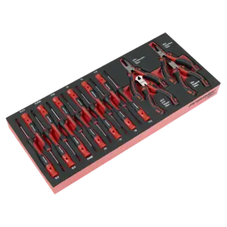 Premier Precision Screwdriver & Mini Pliers Set with Tool Tray 17pc [TBT67]