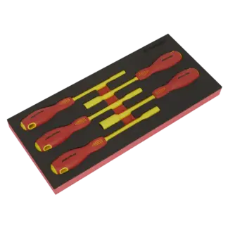 Premier Insulated Nut Driver Set with Tool Tray 5pc - VDE Approved [TBTE08]