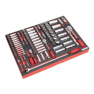 Premier Platinum Socket Set with Tool Tray 1/4", 3/8" & 1/2"Sq Drive 91pc [TBTP02]