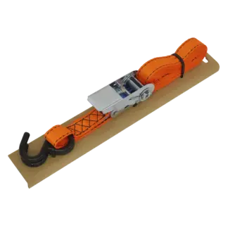Ratchet Strap Polyester Webbing S-Hook with Corner Protector 25mm x 5m 600kg Breaking Strength [TD0635S]