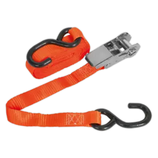 Ratchet Strap Polyester Webbing with S-Hook 25mm x 4.5m 800kg Breaking Strength [TD0845S]